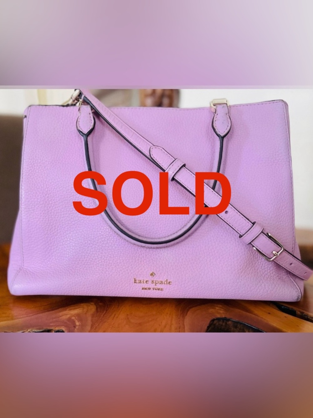 Kate Spade New York Rare Leila Medium double handle- Lavender!